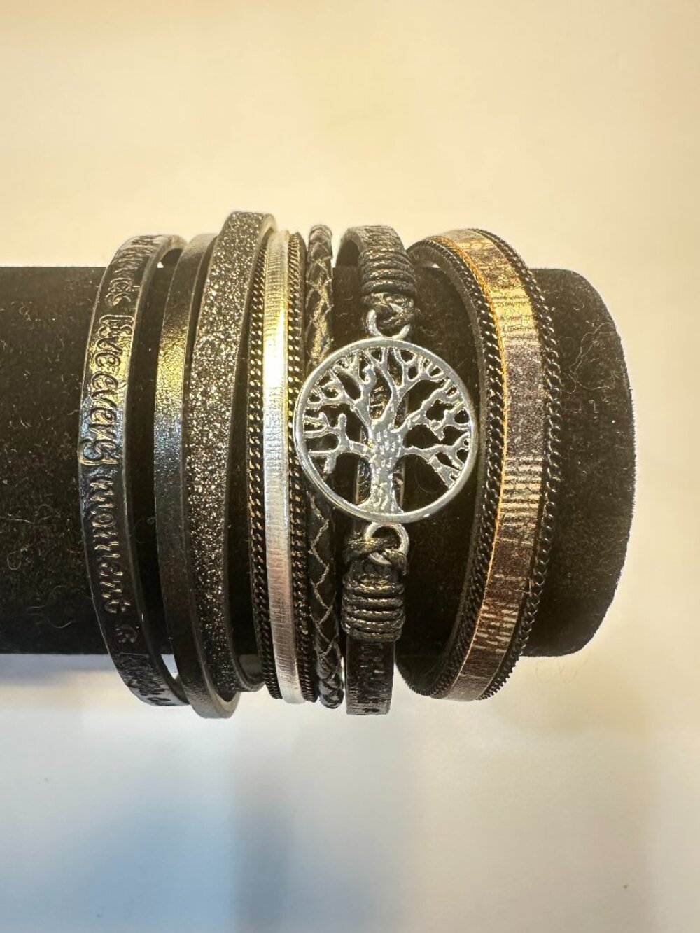 Tree of Life Faux Leather Bracelet NWOT